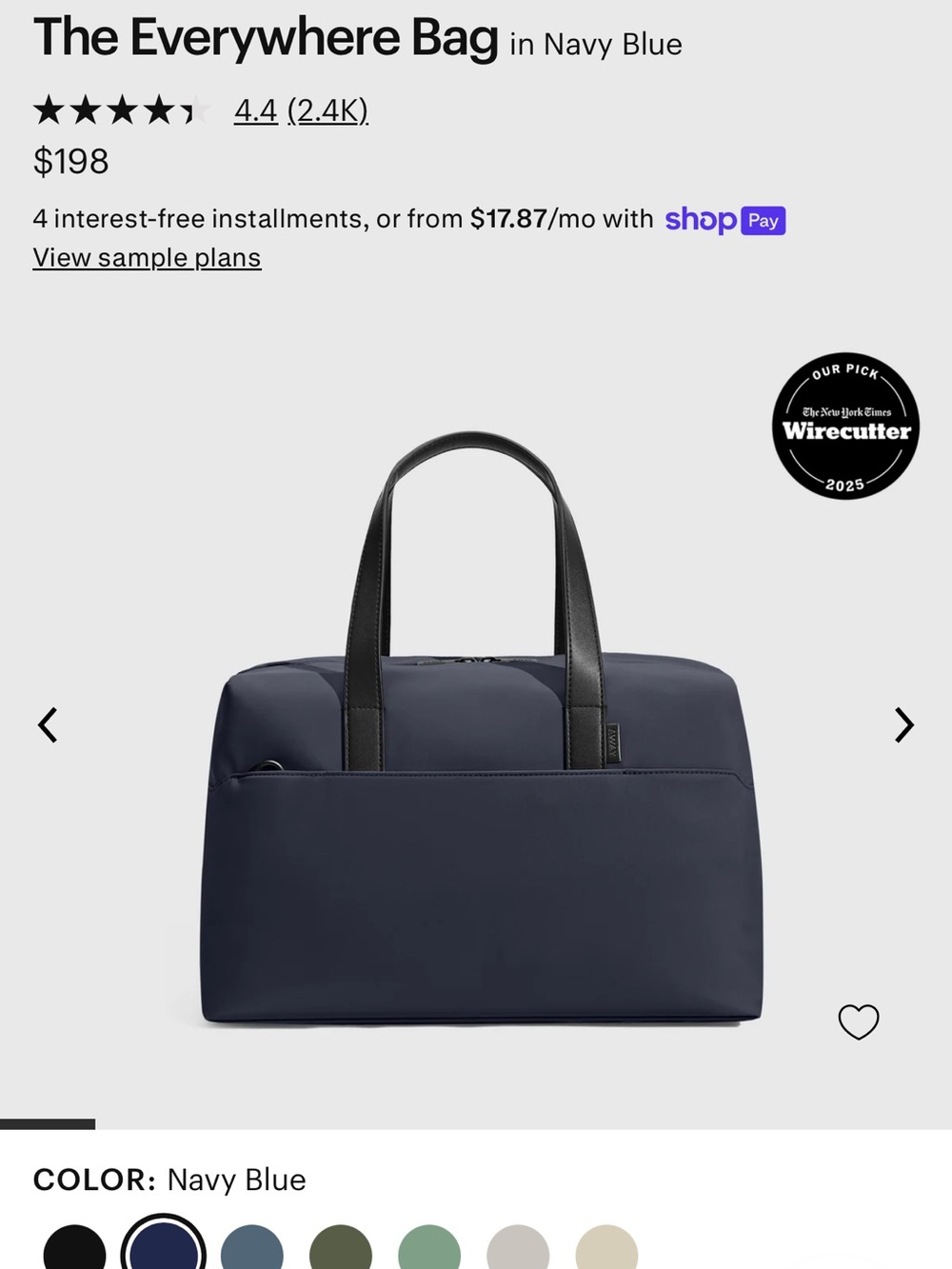 The Everywhere Bag - Navy Blue